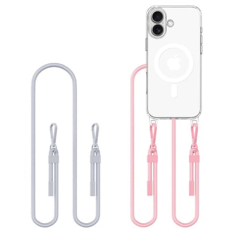 Etui IPHONE 16 Tech-Protect Flexair Chain MagSafe Grey & Pink transparentne w sklepie Wasserman.eu