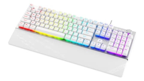 ⁨Klawiatura Frost RGB srebrno-biała⁩ w sklepie Wasserman.eu