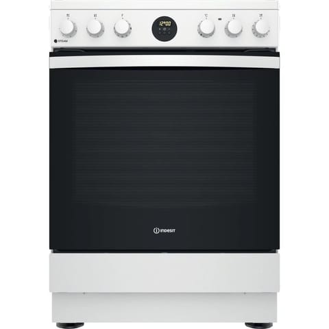 ⁨INDESIT Cooker IS67V8CHW/E Hob type Vitroceramic, Oven type Electric, White, Width 60 cm, Grilling, 69 L, Depth 60 cm⁩ at Wasserman.eu