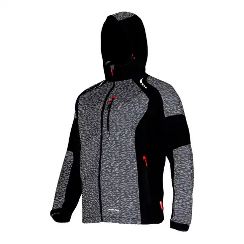 ⁨Softshell jacket with slippers. grey-black-red, "s", ce, lahti⁩ at Wasserman.eu
