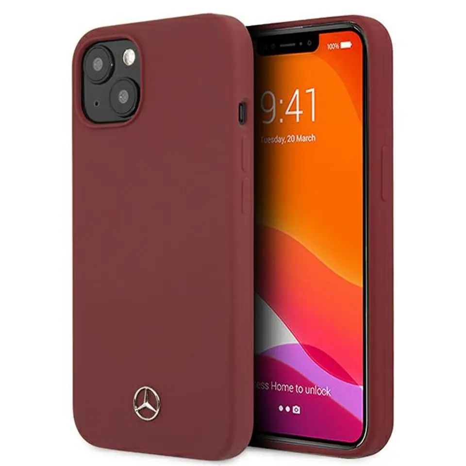 ⁨Mercedes MEHCP13MSILRE iPhone 13 6,1" czerwony/red hardcase Silicone Line⁩ w sklepie Wasserman.eu