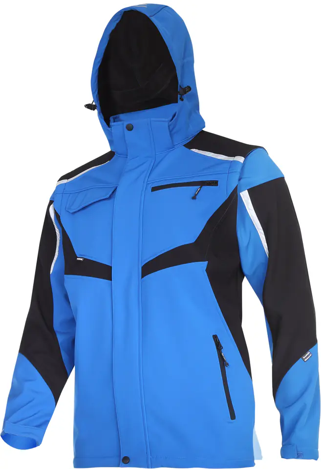 ⁨KURTKA SOFTSHELL Z KAPT. I ODP. RĘKAW.,NIEB-CZA,"S",CE,LAHTI⁩ w sklepie Wasserman.eu