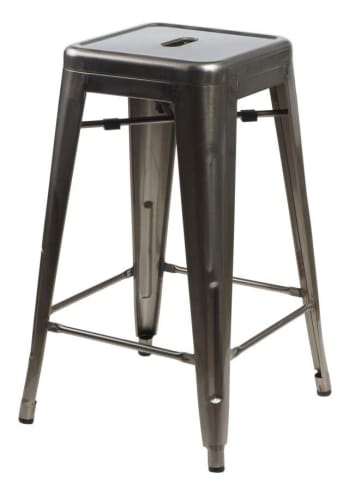 ⁨Paris Bar Stool 66cm Metallic Inspired by Tolix (Color: metal)⁩ at Wasserman.eu