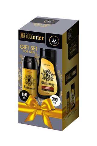 JEAN MARC Billioner Zestaw prezentowy męski - Deo spray 150 ml + Żel pod prysznic 300 ml w sklepie Wasserman.eu