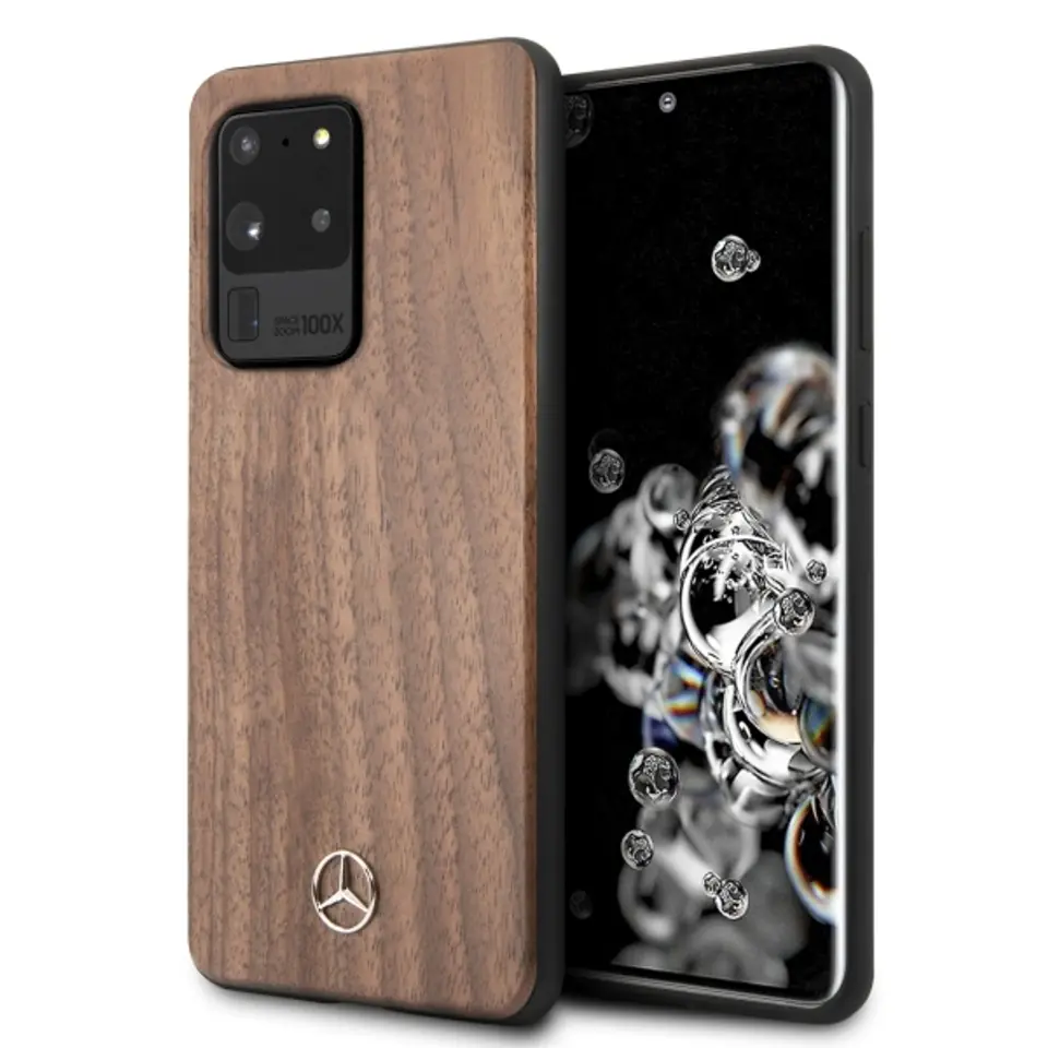 ⁨Mercedes MEHCS69VWOLB S20 Ultra G988 hard case brown/brown Wood Line Walnut⁩ at Wasserman.eu