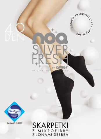 ⁨SKARPETY KNITTEX FRESH SILVER (kolor silver-nero, rozmiar uniwersalny)⁩ w sklepie Wasserman.eu