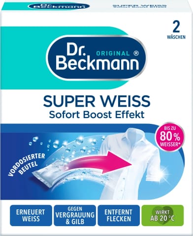 ⁨Dr.Beckmann Super Weiss Wybielacz 2 x 40 g DE⁩ w sklepie Wasserman.eu