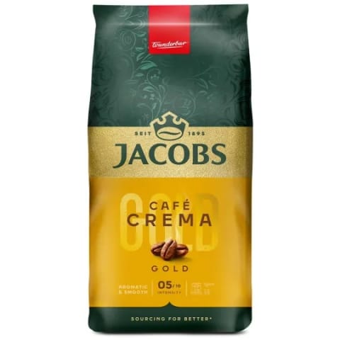 ⁨Jacobs Cafe Crema Gold Kawa Ziarnista 1 kg⁩ w sklepie Wasserman.eu