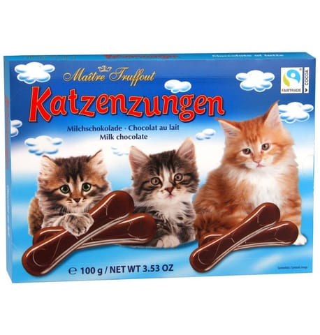 ⁨MaitreTruffout Cat Tongues Milk Chocolates 100 g⁩ at Wasserman.eu