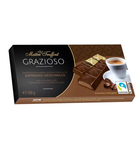 ⁨MaitreTruffout Grazioso Czekoladki z Nadzieniem Espresso 100 g⁩ w sklepie Wasserman.eu