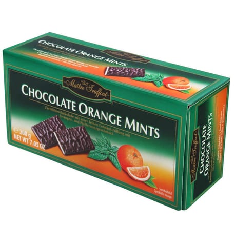 ⁨MaitreTruffout Chocolate Slices with Orange-Mint Cream 200 g⁩ at Wasserman.eu