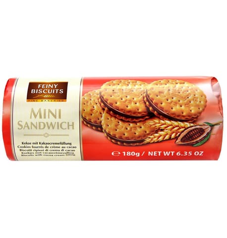 ⁨Feiny Biscuits Mini Awnings with Chocolate Filling 180 g⁩ at Wasserman.eu