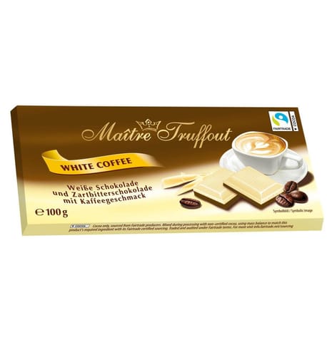 ⁨MaitreTruffout White Coffee Chocolate 100 g⁩ at Wasserman.eu