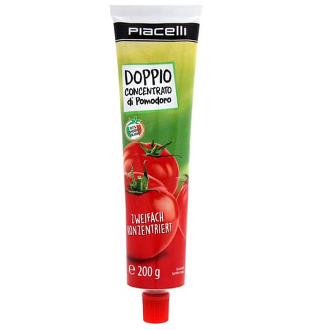 ⁨Piacelli Tomato Paste Double Concentrated in Tube 200 g⁩ at Wasserman.eu