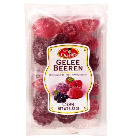 ⁨SirCharles Galaretka Jagodowa w Posypce Cukrowej 250 g⁩ w sklepie Wasserman.eu