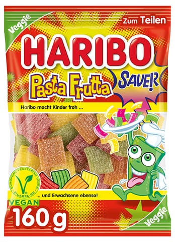 ⁨Haribo Pasta Frutta Sauer Jelly Beans 160 g⁩ at Wasserman.eu