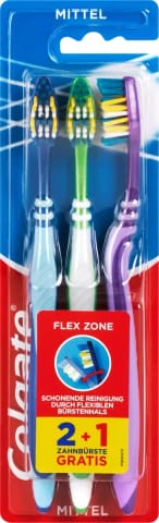⁨Colgate Flex Zone Szczoteczka do Zębów 3 szt. DE⁩ w sklepie Wasserman.eu