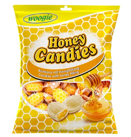 ⁨Woogie Honey Cukierki z Nadzieniem Miodowym 150 g⁩ w sklepie Wasserman.eu