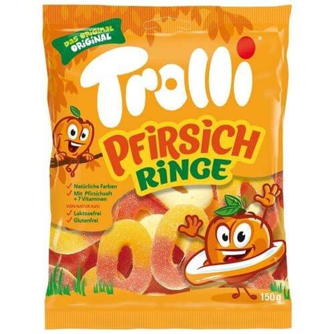 ⁨Trolli Pfirsich Ringe Żelki 150 g⁩ w sklepie Wasserman.eu