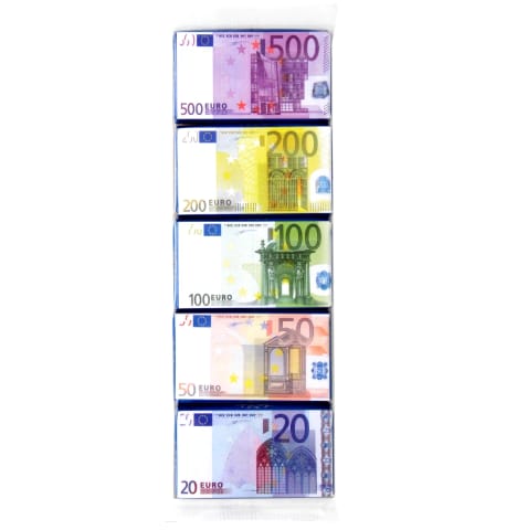 ⁨MaitreTruffout Banknoty EURO Czekolada Mleczna 5x15g⁩ w sklepie Wasserman.eu