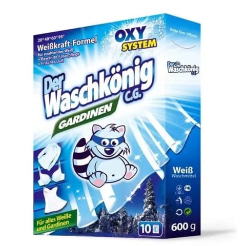 ⁨Der Waschkönig Gardinen Proszek do Prania Firan i Białej Bielizny 600 g⁩ w sklepie Wasserman.eu