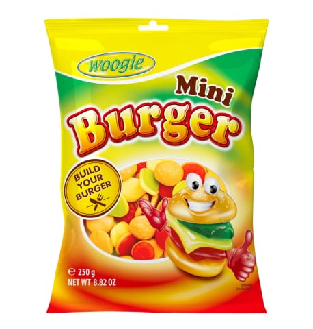 ⁨Woogie Mini Burger Żelki 250 g⁩ w sklepie Wasserman.eu