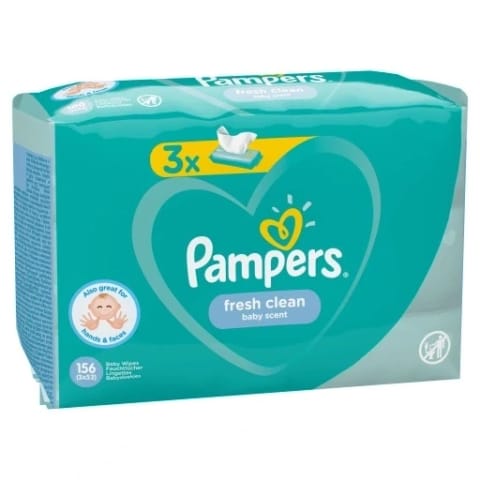 ⁨Pampers Fresh Clean Chusteczki Nawilżone 156 szt.⁩ w sklepie Wasserman.eu