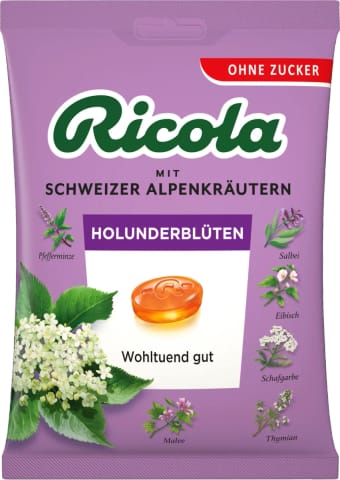 Ricola Holunderblüte Cukierki bez Cukru 75 g w sklepie Wasserman.eu