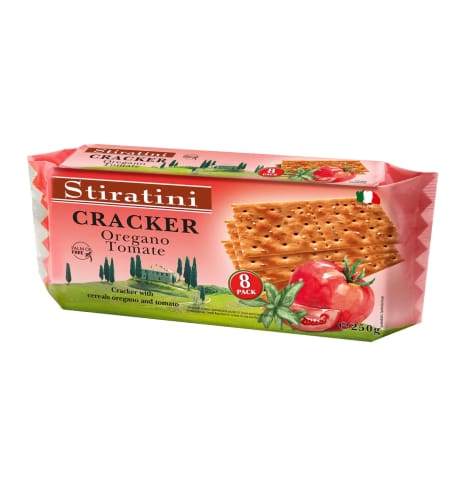 ⁨Stiratini Krakersy Oregano & Pomidor 250 g⁩ w sklepie Wasserman.eu