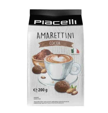 ⁨Piacelli Amarettini Cocoa Ciastka 200 g⁩ w sklepie Wasserman.eu