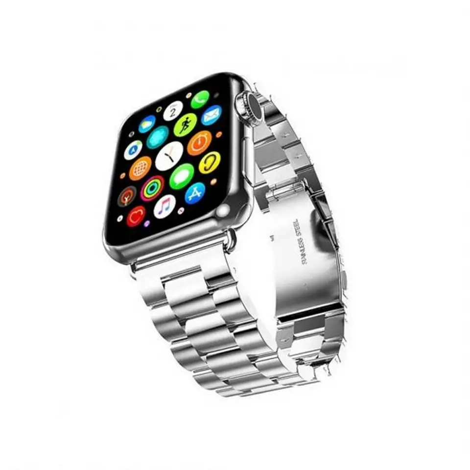 ⁨Mercury Metal Apple Watch 42/44/45 mm silver/silver⁩ at Wasserman.eu