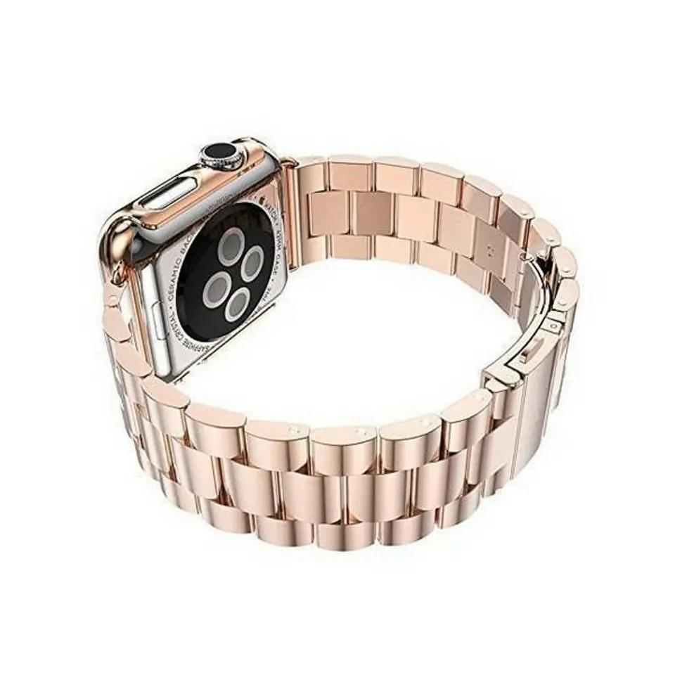 ⁨Mercury pasek Metal Apple Watch 38/40/41 mm różowo złoty/pink gold⁩ w sklepie Wasserman.eu