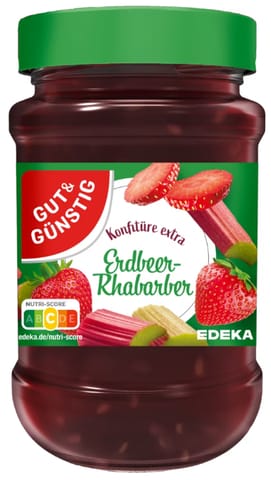 ⁨G&G Konfitura Extra Truskawka Rabarbar 450 g⁩ w sklepie Wasserman.eu