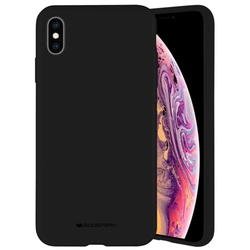 ⁨Mercury Silicone Samsung A20s A207 czarny/black⁩ w sklepie Wasserman.eu