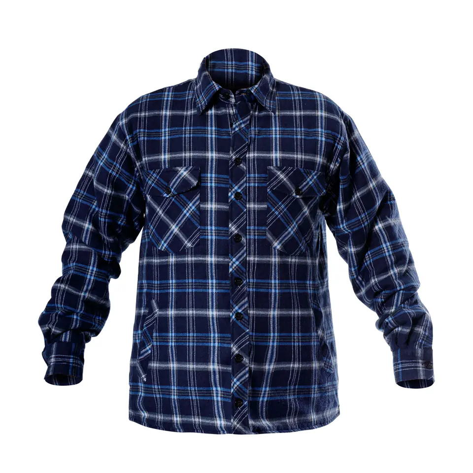 ⁨Flannel shirt ociep., navy blue-sky., "l", ce, lahti⁩ at Wasserman.eu