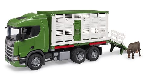 Pojazd Scania Super 560R Kontener z figurką krowy w sklepie Wasserman.eu