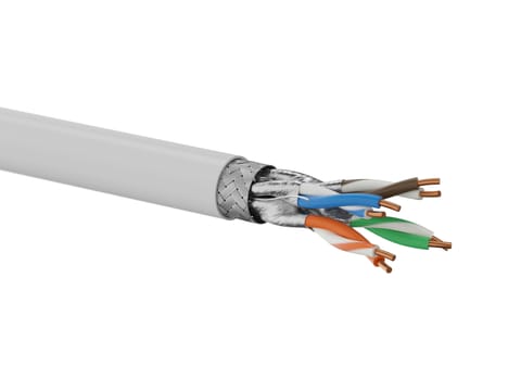 ⁨Kabel S/FTP kat.6A, sieciowy, skrętka, LSOH, Dca 4x2x23 AWG, 10Gb/s, gwarancja 10 lat, szary, 500m - Q-LANTEC⁩ w sklepie Wasserman.eu