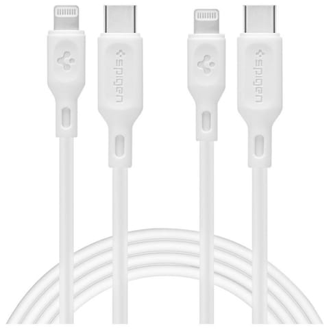 ⁨Spigen Kabel USB-C do Lightning 100cm     DuraSync biały/white 2szt 000CA26356⁩ w sklepie Wasserman.eu