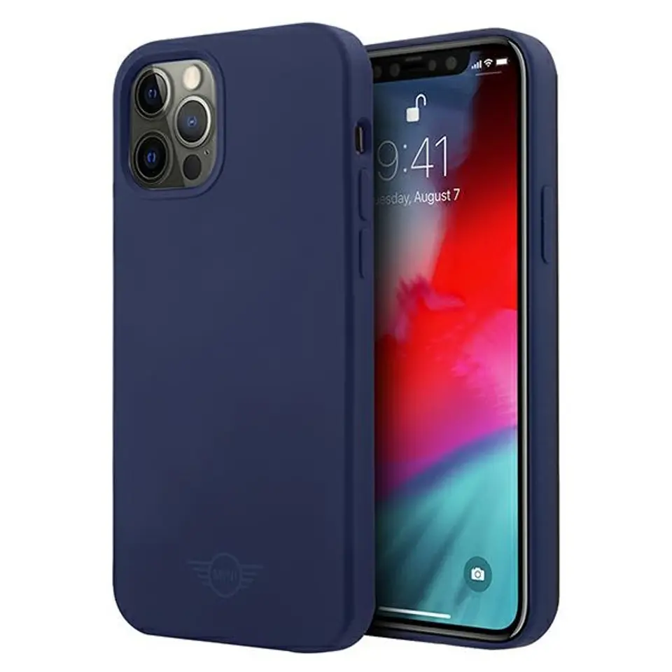 ⁨Mini MIHCP12LSLTNA iPhone 12 Pro Max 6,7" granatowy/navy hard case Silicone Tone On Tone⁩ w sklepie Wasserman.eu