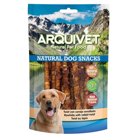 ⁨ARQUIVET Rawhide with rabbit twist - dog chew - 100 g⁩ at Wasserman.eu