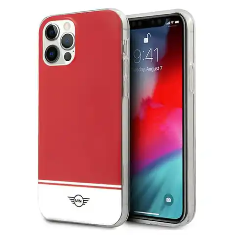 ⁨Mini MIHCP12MPCUBIRE iPhone 12/12 Pro 6,1" czerwony/red hard case Stripe Collection⁩ w sklepie Wasserman.eu