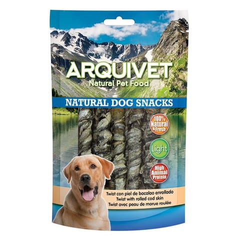 ⁨ARQUIVET Patyczki owinięte skórą dorsza 13 cm, 100 g⁩ w sklepie Wasserman.eu