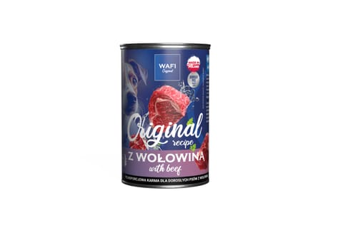 ⁨WAFI puszka mielonka dla psa z wołowiną 400g⁩ w sklepie Wasserman.eu