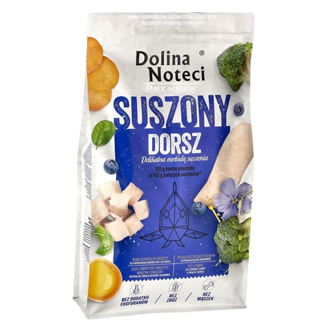 ⁨Dolina Noteci Premium karma suszona  z dorszem 9 kg⁩ w sklepie Wasserman.eu