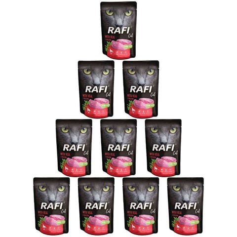 ⁨Rafi Cat saszetka cielęcina 10 x 100 g⁩ w sklepie Wasserman.eu