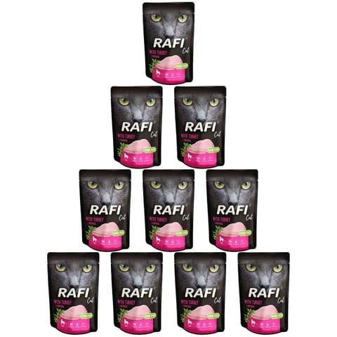 ⁨Rafi Cat saszetka indyk 10 x 100 g⁩ w sklepie Wasserman.eu