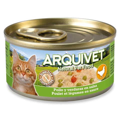 ⁨ARQUIVET puszka dla kota kurczak w sosie z warzywami 80g⁩ w sklepie Wasserman.eu