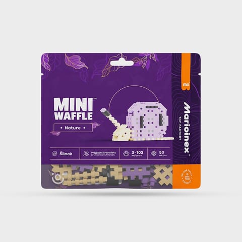 ⁨Blocks Mini waffle nature - Snail 50 pcs⁩ at Wasserman.eu