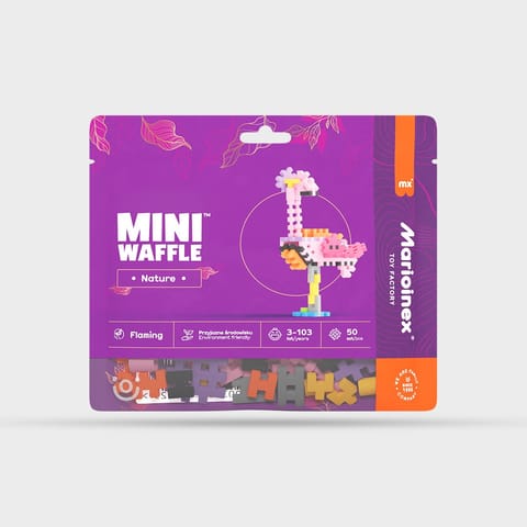 ⁨Blocks Mini Waffle Nature - Flamingo 50 pcs⁩ at Wasserman.eu