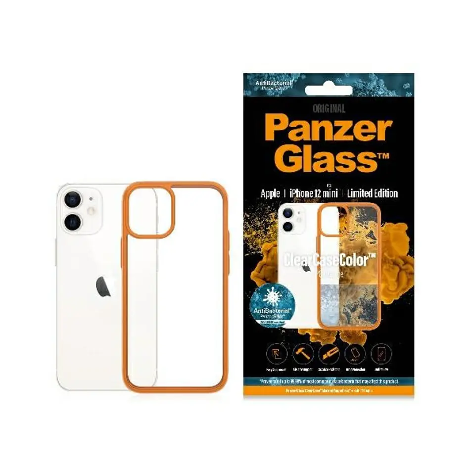 ⁨PanzerGlass ClearCase iPhone 12 Mini Orange AB⁩ at Wasserman.eu